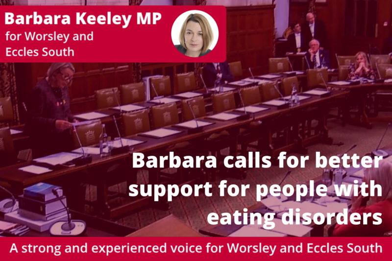 Barbara calls for better support for people with eating disorders
