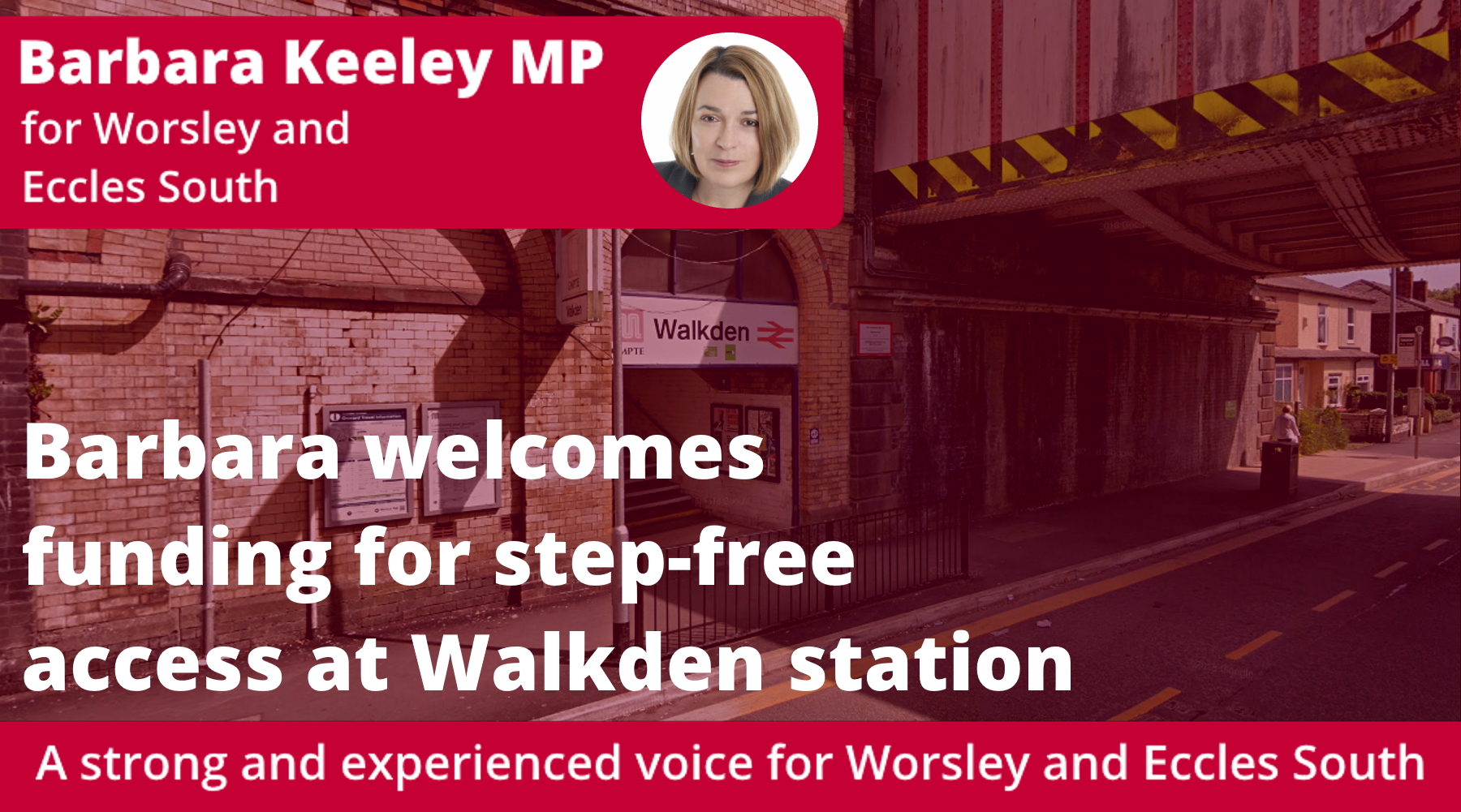 Barbara welcomes funding for step-free access at Walkden Station