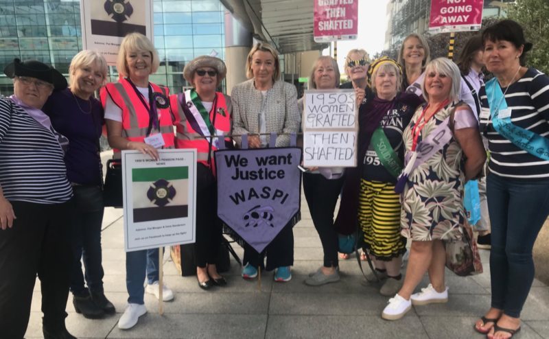 Barbara Keeley MP campaigning with 1950s-born women